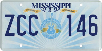 MS license plate ZCC146