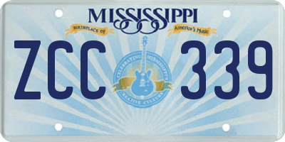 MS license plate ZCC339