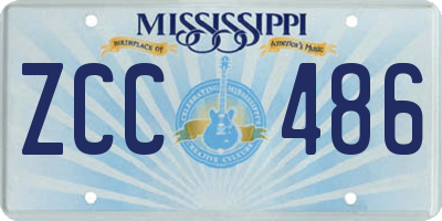 MS license plate ZCC486