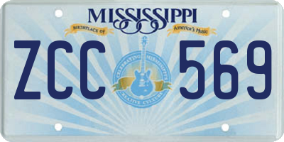 MS license plate ZCC569