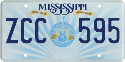 MS license plate ZCC595