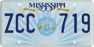 MS license plate ZCC719