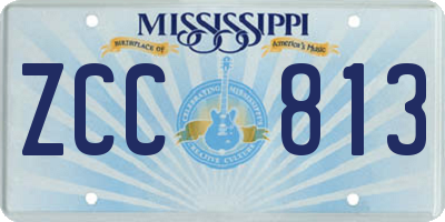MS license plate ZCC813