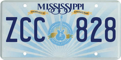 MS license plate ZCC828
