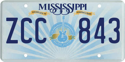 MS license plate ZCC843