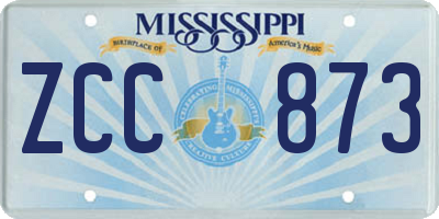 MS license plate ZCC873