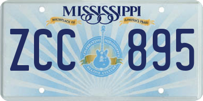 MS license plate ZCC895