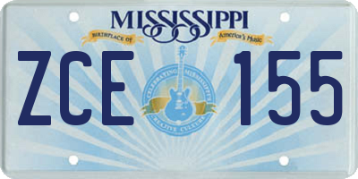 MS license plate ZCE155
