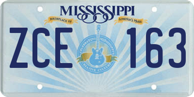 MS license plate ZCE163