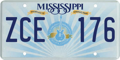 MS license plate ZCE176