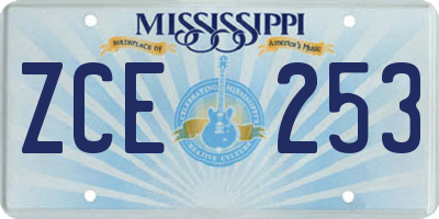 MS license plate ZCE253