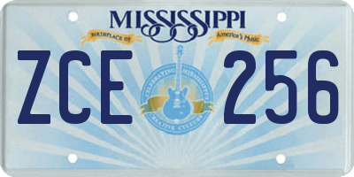 MS license plate ZCE256