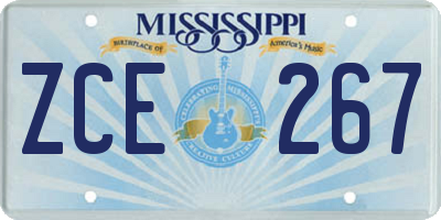 MS license plate ZCE267
