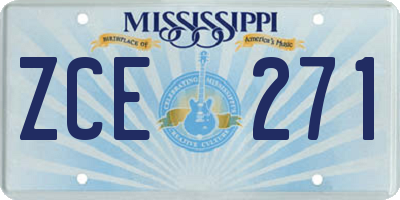 MS license plate ZCE271
