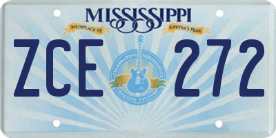 MS license plate ZCE272