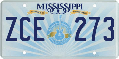 MS license plate ZCE273