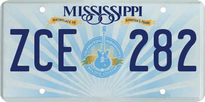 MS license plate ZCE282