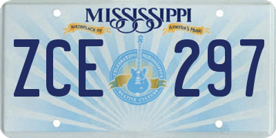 MS license plate ZCE297
