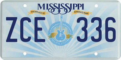 MS license plate ZCE336