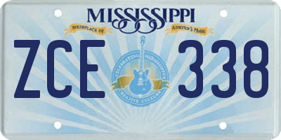 MS license plate ZCE338