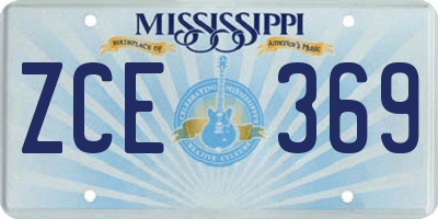 MS license plate ZCE369
