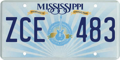 MS license plate ZCE483