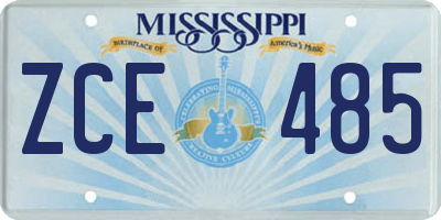 MS license plate ZCE485