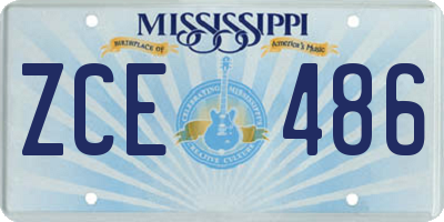MS license plate ZCE486