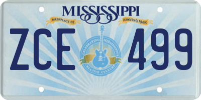 MS license plate ZCE499