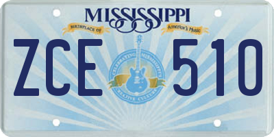MS license plate ZCE510