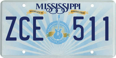 MS license plate ZCE511
