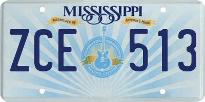 MS license plate ZCE513
