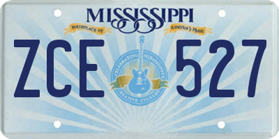 MS license plate ZCE527