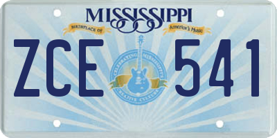 MS license plate ZCE541