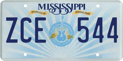 MS license plate ZCE544