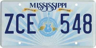 MS license plate ZCE548