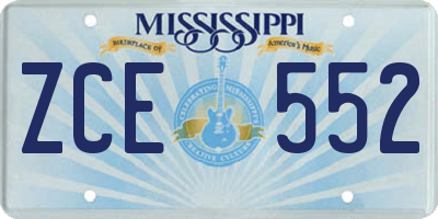 MS license plate ZCE552