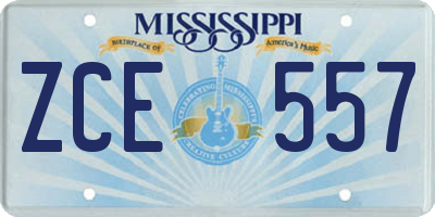 MS license plate ZCE557