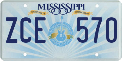 MS license plate ZCE570
