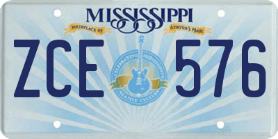 MS license plate ZCE576