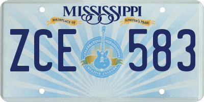 MS license plate ZCE583