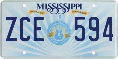 MS license plate ZCE594