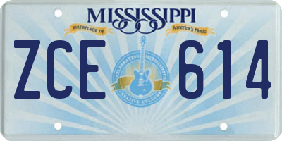 MS license plate ZCE614