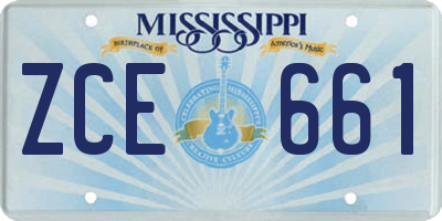 MS license plate ZCE661