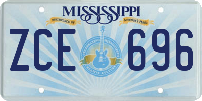 MS license plate ZCE696