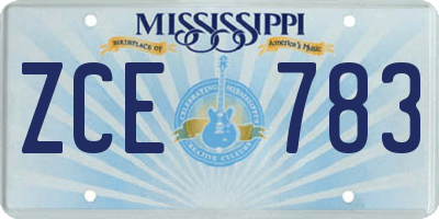 MS license plate ZCE783