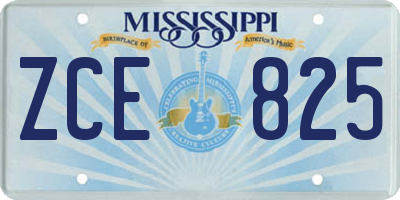 MS license plate ZCE825