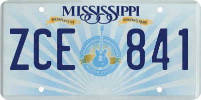 MS license plate ZCE841