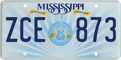 MS license plate ZCE873