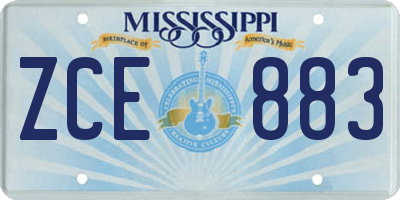 MS license plate ZCE883